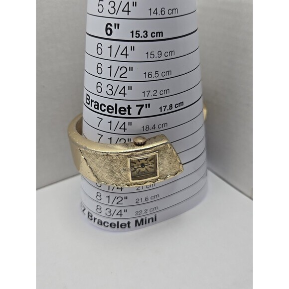 Vulcain Medana Pamela Bangle Watch Swiss 17 Jewels West Germany Gold Tone Ladies - Picture 8 of 14